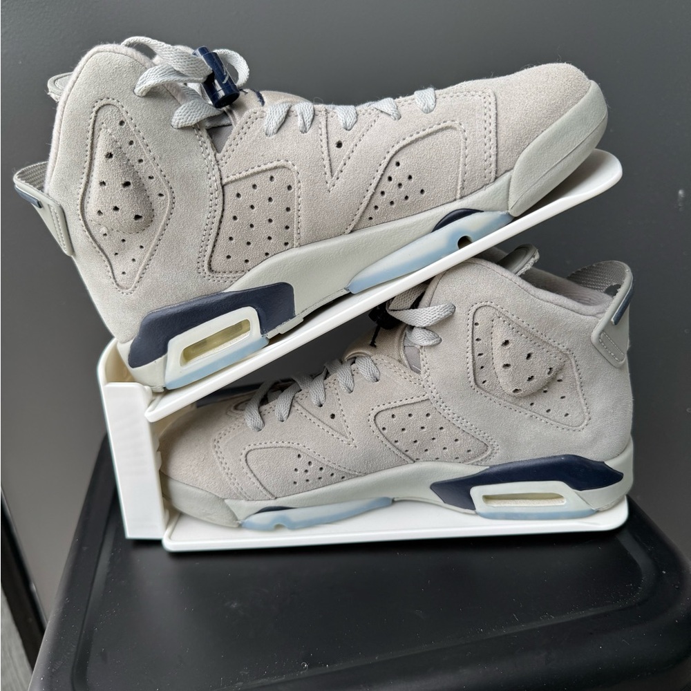 Jordan 6 retro Gray High-Top Sneakers, youth 5y. Fits Women’s size 6.5.